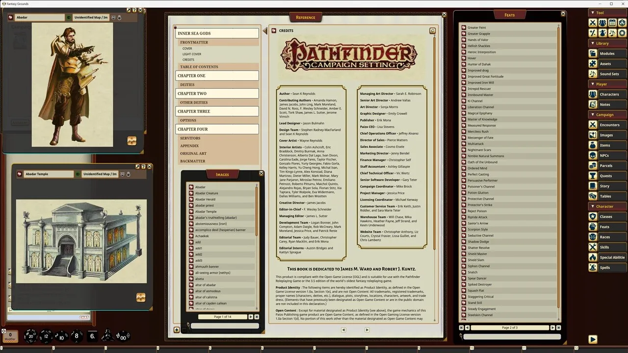 Fantasy Grounds - Pathfinder RPG - Campaign Setting: Inner Sea Gods Screenshot 1
