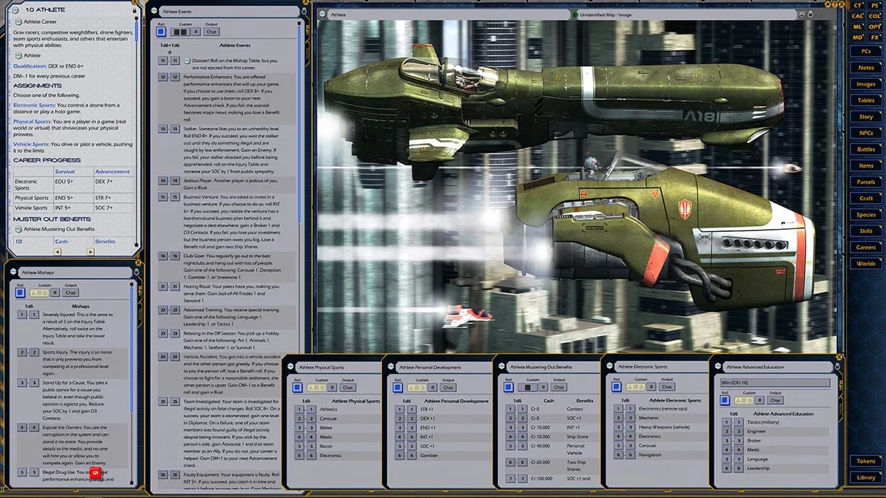 Fantasy Grounds - Foreven Worlds: Careers Beyond the Claw Screenshot 4