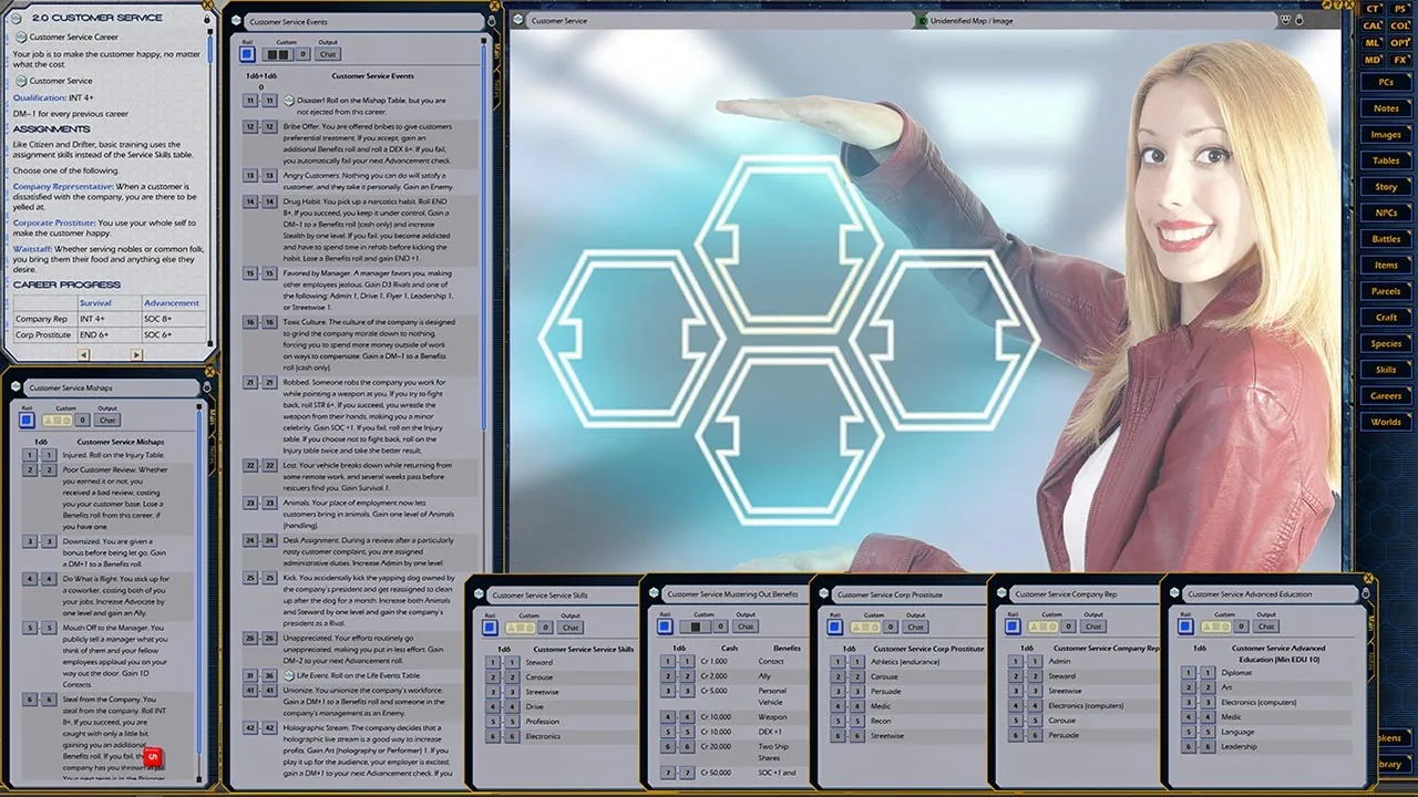 Fantasy Grounds - Foreven Worlds: Careers Beyond the Claw Screenshot 1