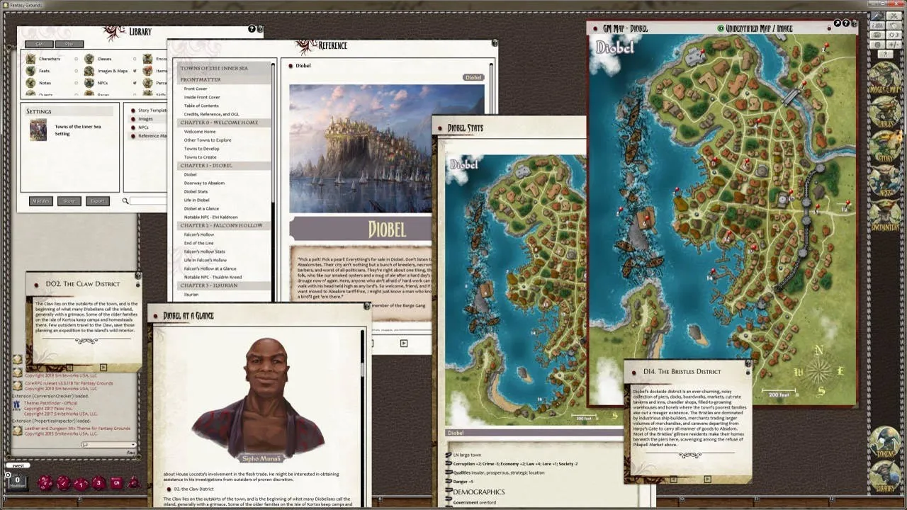 Fantasy Grounds - Pathfinder RPG - Campaign Setting: Towns of the Inner Sea Screenshot 0