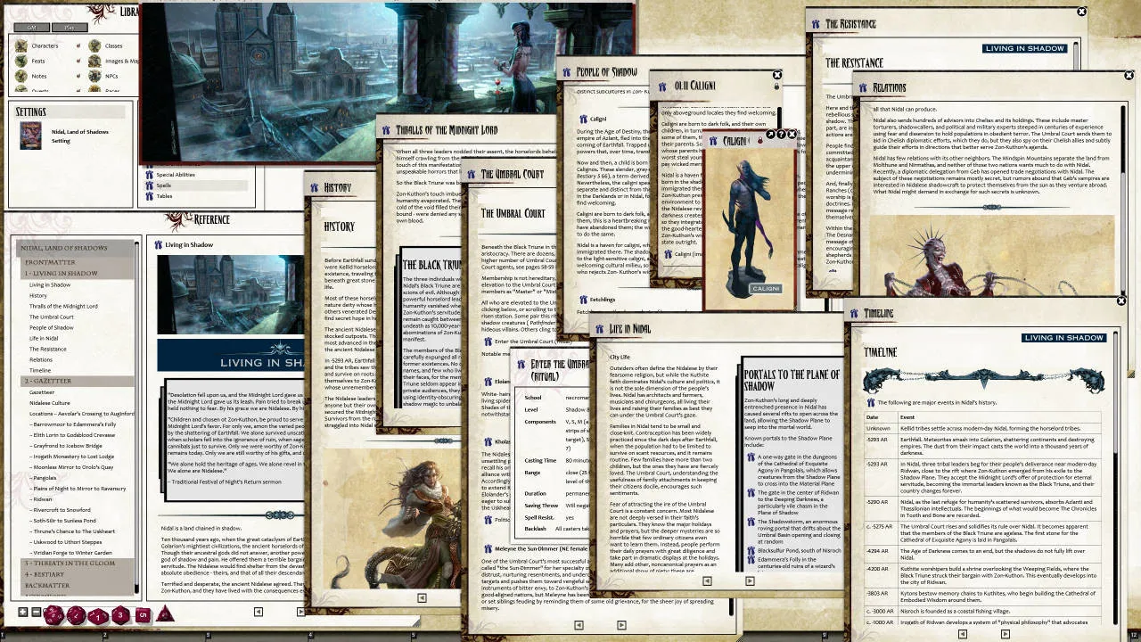 Fantasy Grounds - Pathfinder RPG - Campaign Setting: Nidal, Land of Shadows Screenshot 1