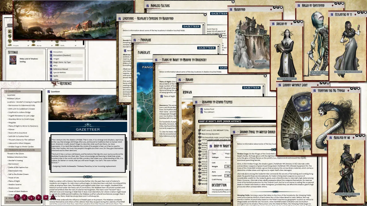 Fantasy Grounds - Pathfinder RPG - Campaign Setting: Nidal, Land of Shadows Screenshot 2