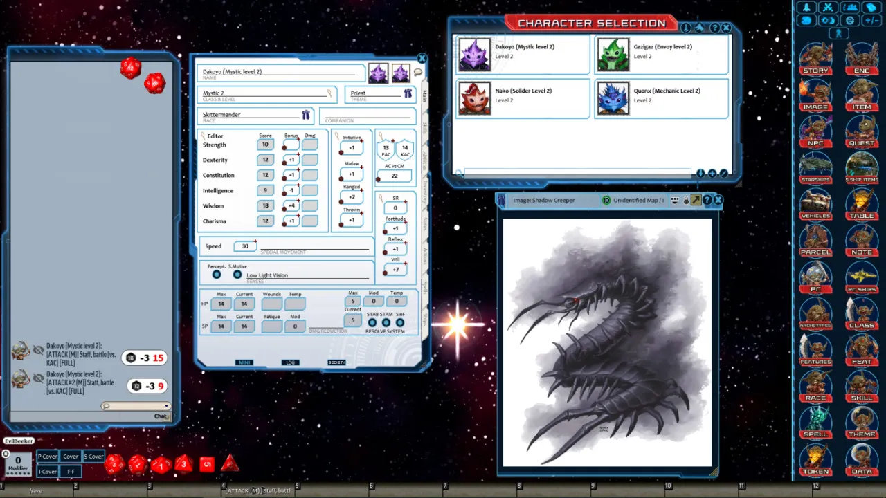 Fantasy Grounds - Starfinder RPG - Starfinder Skitter Shot Screenshot 2