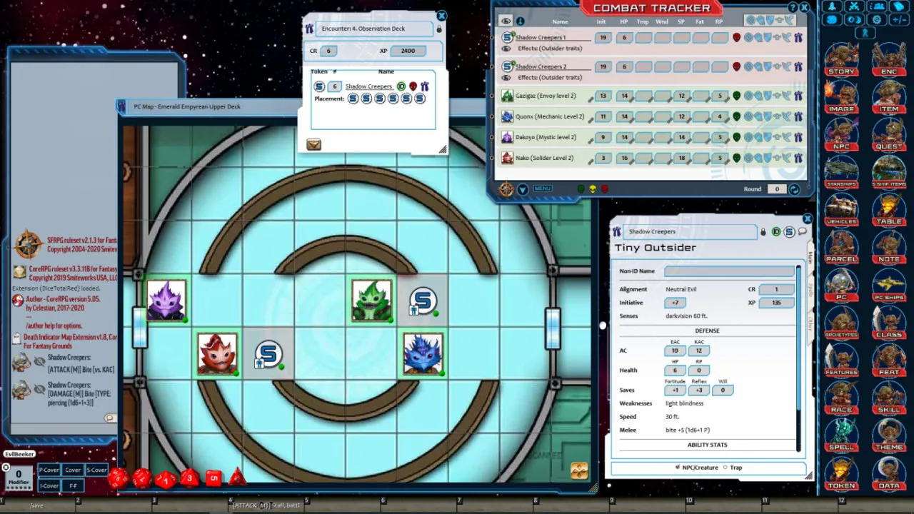 Fantasy Grounds - Starfinder RPG - Starfinder Skitter Shot Screenshot 1