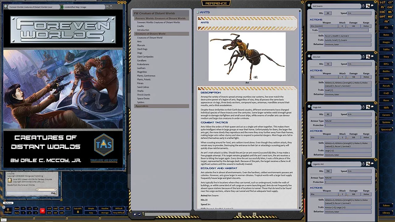 Fantasy Grounds - Foreven Worlds: Creatures of Distant Worlds Screenshot 0