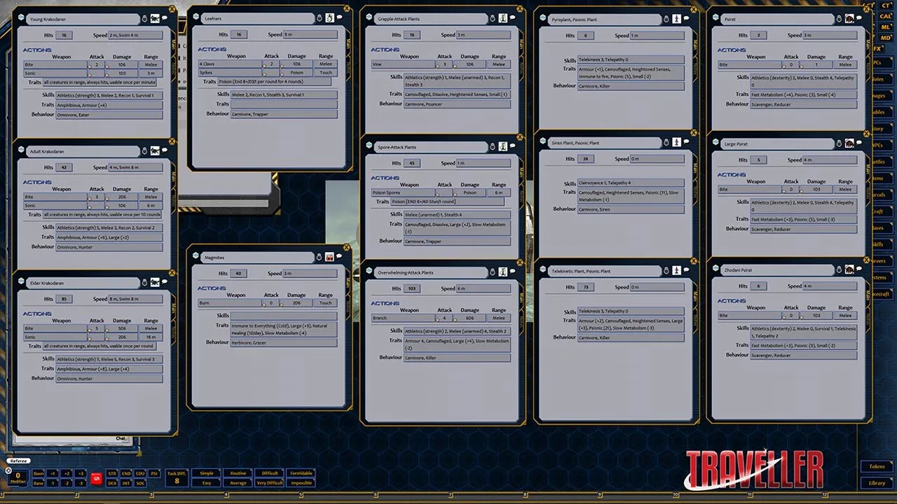 Fantasy Grounds - Foreven Worlds: Creatures of Distant Worlds Screenshot 2