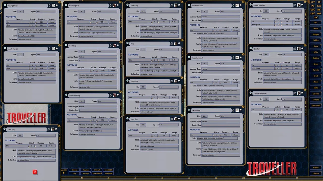 Fantasy Grounds - Foreven Worlds: Creatures of Distant Worlds Screenshot 1