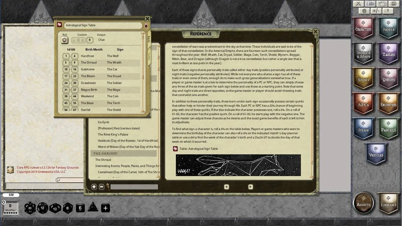 Fantasy Grounds - The Adventurer’s Almanac Screenshot 1