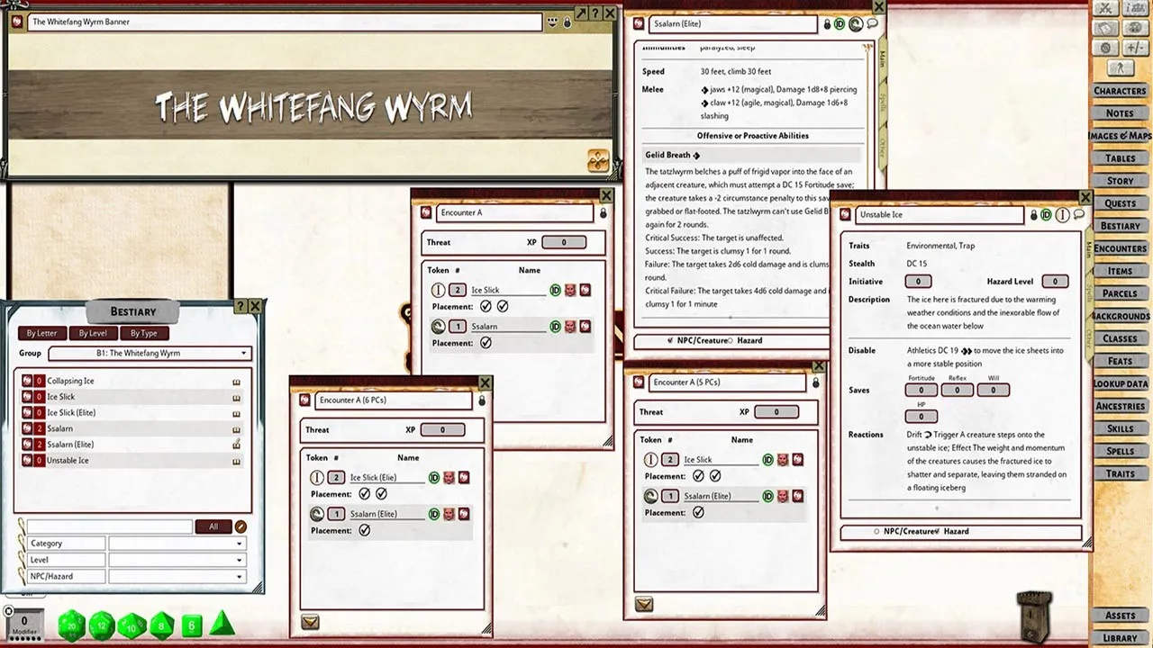 Fantasy Grounds - Pathfinder 2 RPG - Pathfinder Society Bounty #1: The Whitefang Wyrm Screenshot 2