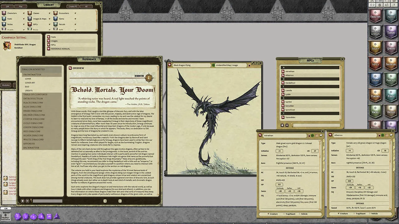 Fantasy Grounds - Pathfinder RPG - Chronicles: Dragons Revisited Screenshot 1