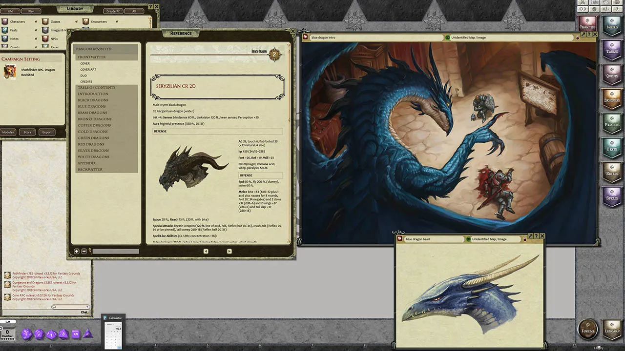 Fantasy Grounds - Pathfinder RPG - Chronicles: Dragons Revisited Screenshot 3