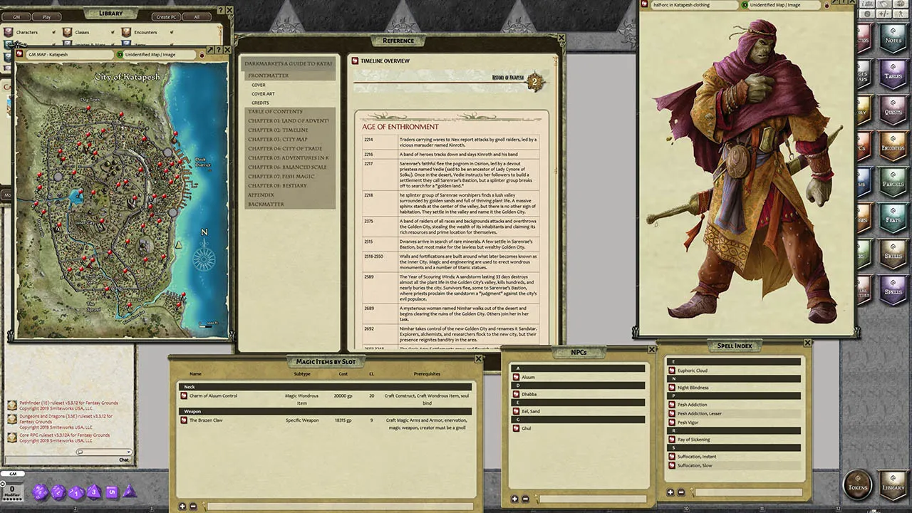 Fantasy Grounds - Pathfinder RPG - Chronicles: Dark Markets - A Guide to Katapesh Screenshot 2