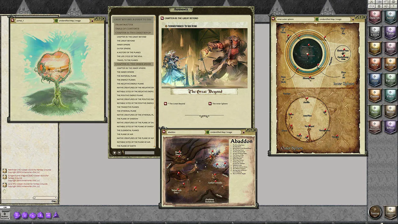 Fantasy Grounds - Pathfinder RPG - Chronicles: The Great Beyond - A Guide to the Multiverse Screenshot 2