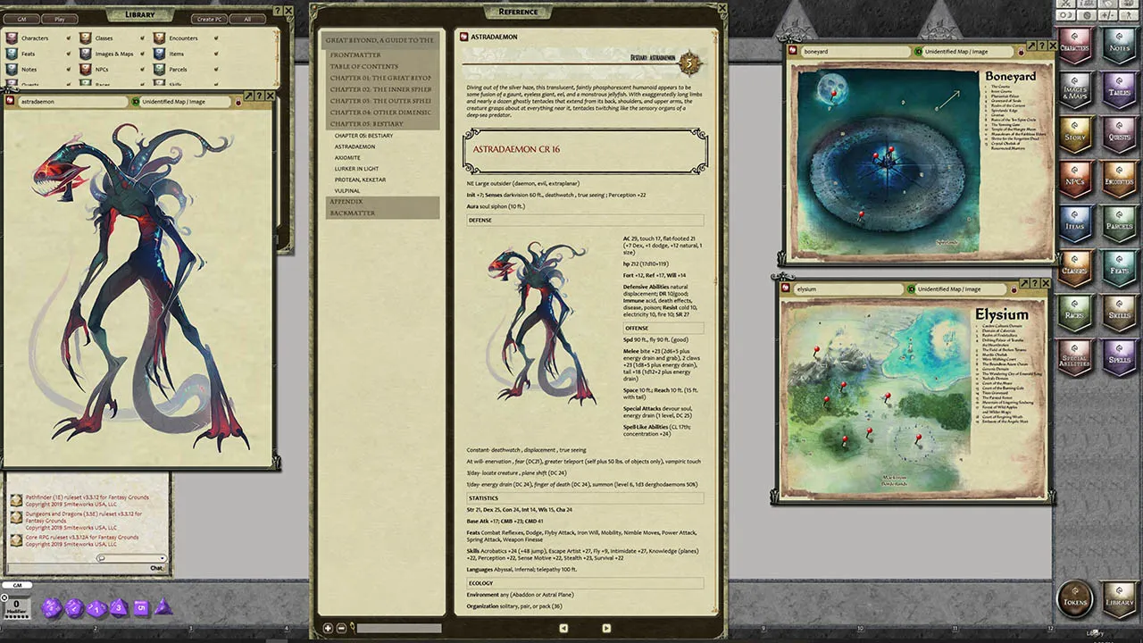 Fantasy Grounds - Pathfinder RPG - Chronicles: The Great Beyond - A Guide to the Multiverse Screenshot 4