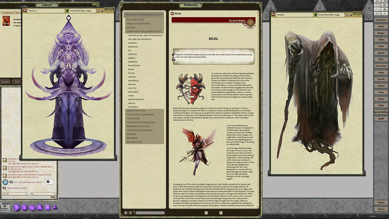 Fantasy Grounds - Pathfinder RPG - Chronicles: Book of the Damned - Volume 1: Princes of Darkness Screenshot 2