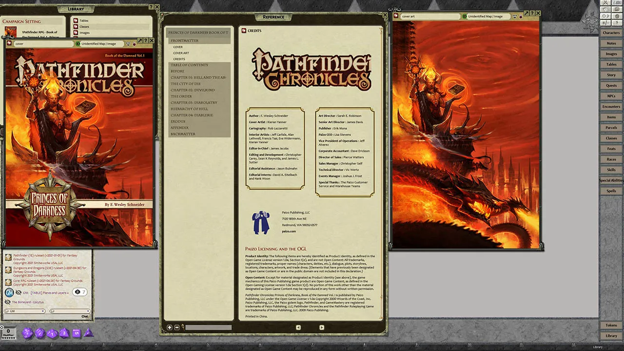 Fantasy Grounds - Pathfinder RPG - Chronicles: Book of the Damned - Volume 1: Princes of Darkness Screenshot 0
