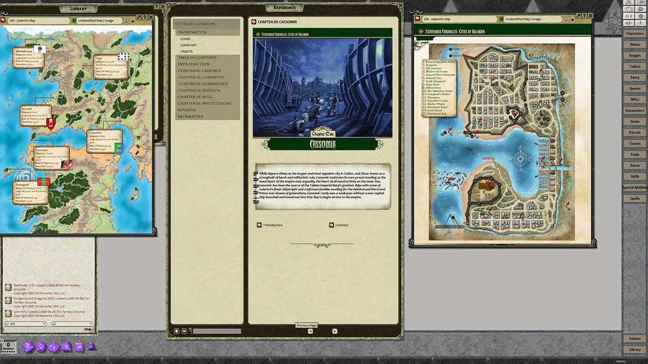 Fantasy Grounds - Pathfinder RPG - Chronicles: Cities of Golarion Screenshot 1