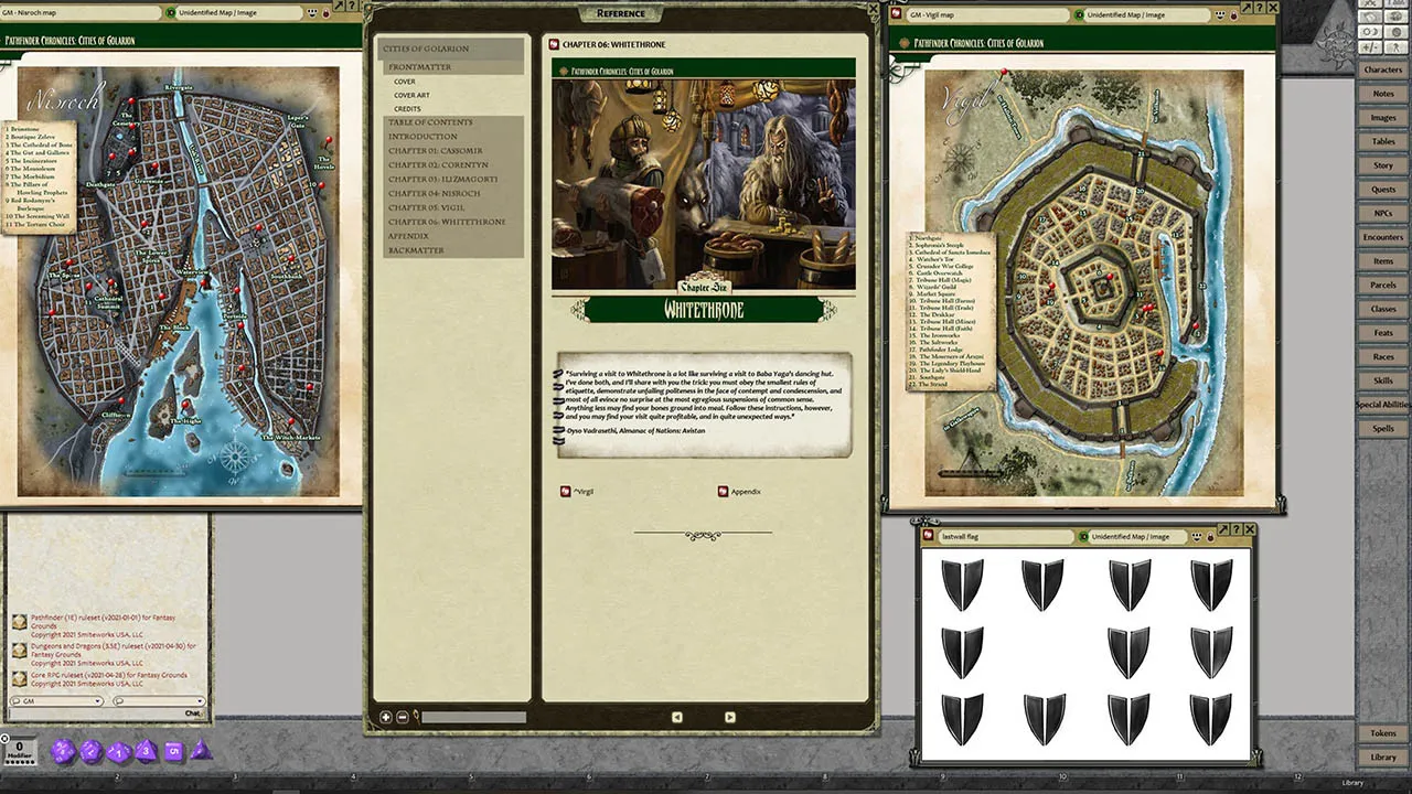 Fantasy Grounds - Pathfinder RPG - Chronicles: Cities of Golarion Screenshot 4