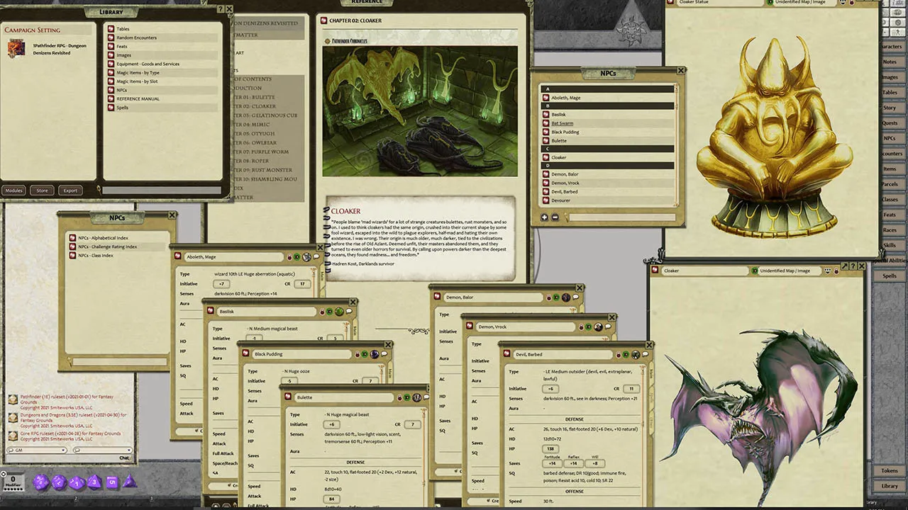 Fantasy Grounds - Pathfinder RPG - Chronicles: Dungeon Denizens Revisited Screenshot 2