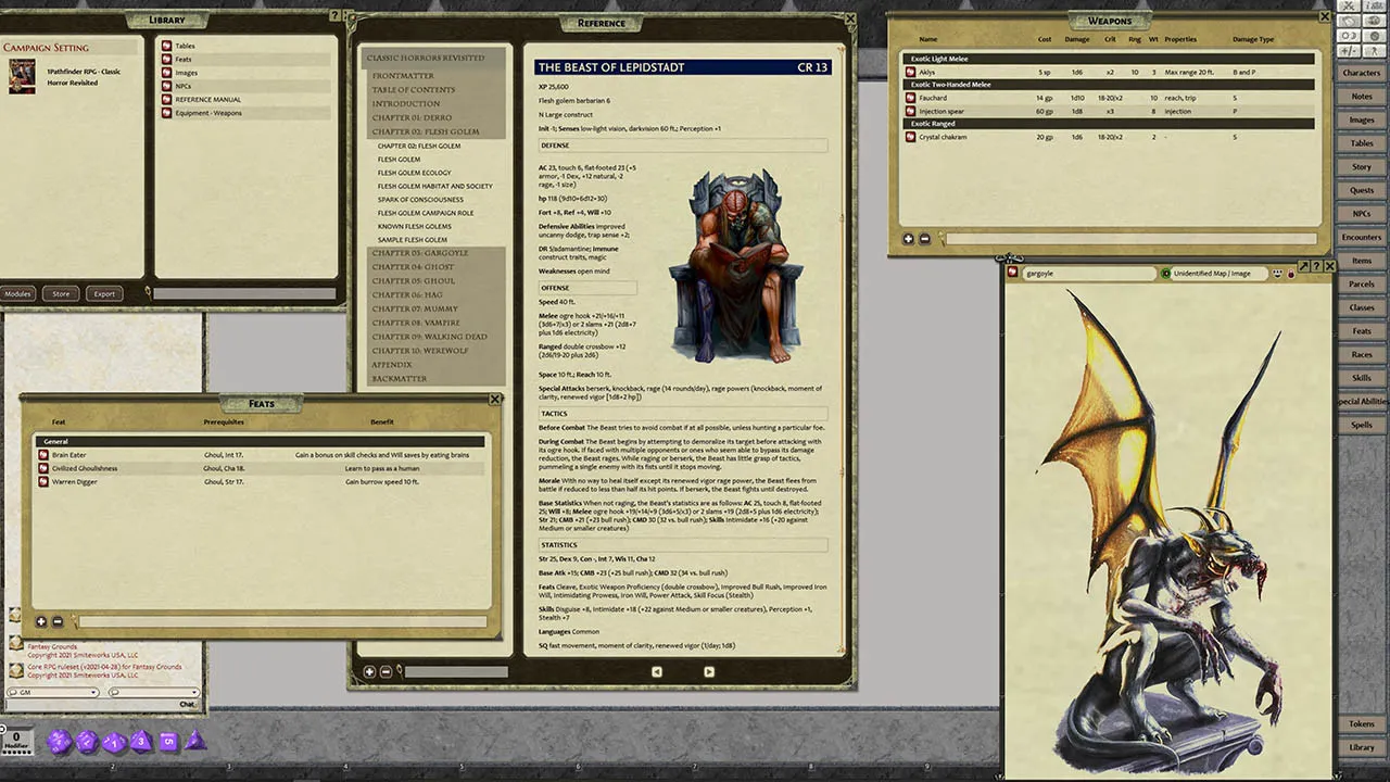 Fantasy Grounds - Pathfinder RPG - Chronicles: Classic Horrors Revisited Screenshot 2