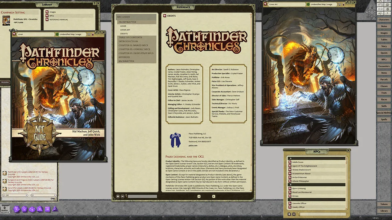 Fantasy Grounds - Pathfinder RPG - Chronicles: NPC Guide Screenshot 0