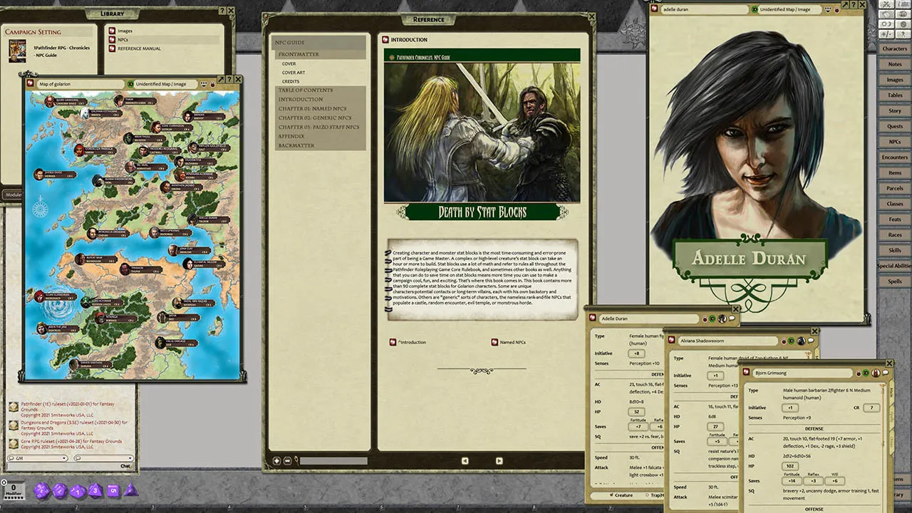 Fantasy Grounds - Pathfinder RPG - Chronicles: NPC Guide Screenshot 1