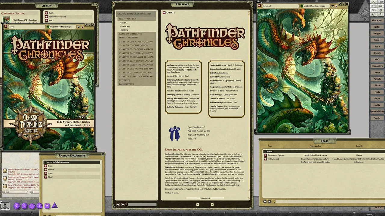 Fantasy Grounds - Pathfinder RPG - Chronicles: Classic Treasures Revisited Screenshot 2