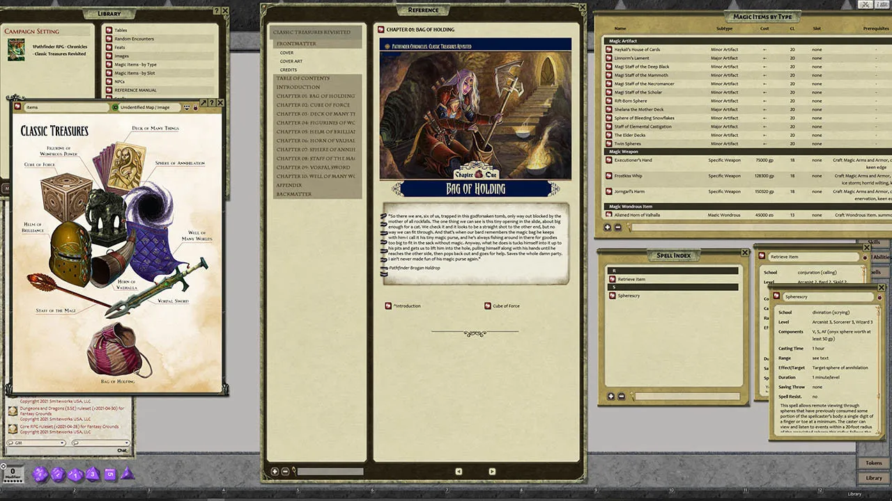 Fantasy Grounds - Pathfinder RPG - Chronicles: Classic Treasures Revisited Screenshot 3