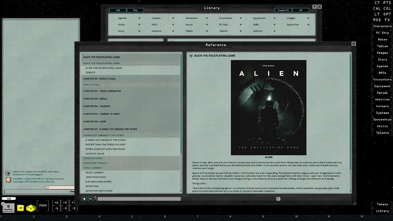 Fantasy Grounds - Alien the Roleplaying Game Screenshot 1