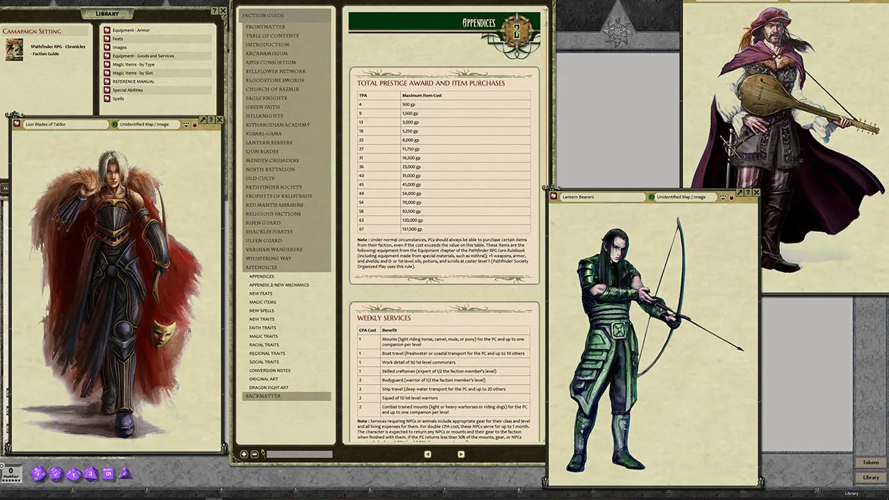 Fantasy Grounds - Pathfinder RPG - Chronicles: Faction Guide Screenshot 4