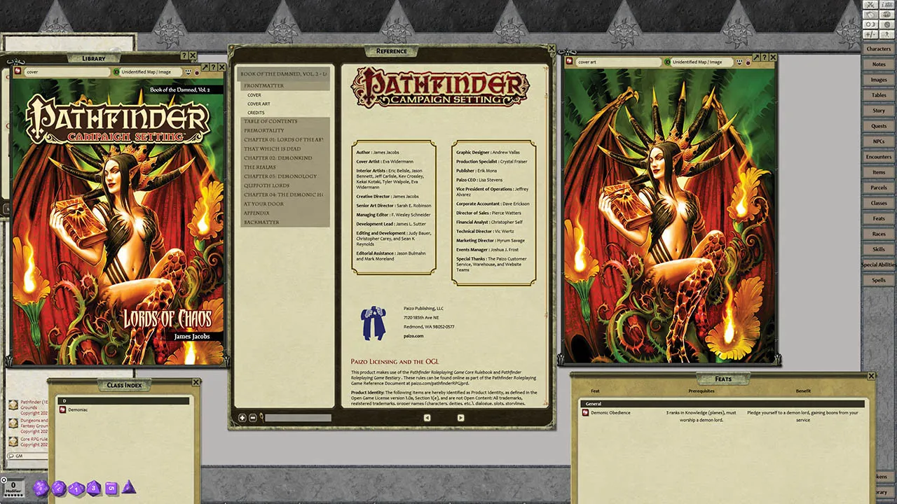 Fantasy Grounds - Pathfinder RPG - Campaign Setting: Book of the Damned—Volume 2: Lords of Chaos Screenshot 0
