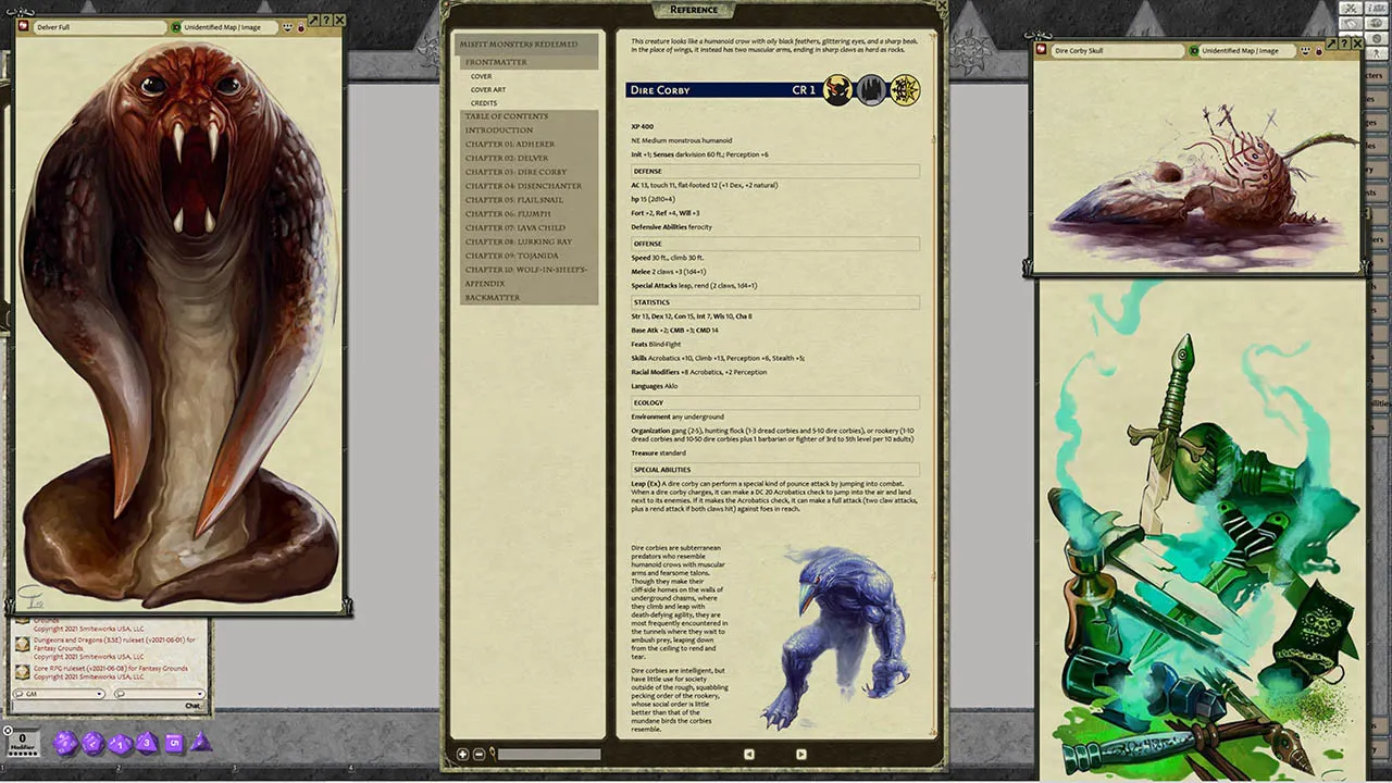 Fantasy Grounds - Pathfinder RPG - Campaign Setting: Misfit Monsters Redeemed Screenshot 2