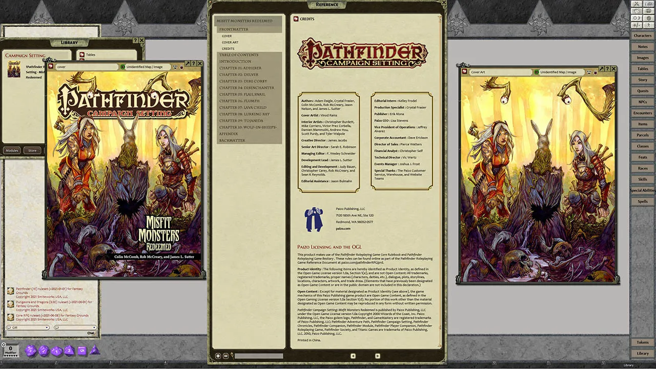 Fantasy Grounds - Pathfinder RPG - Campaign Setting: Misfit Monsters Redeemed Screenshot 0