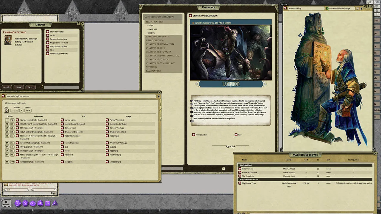 Fantasy Grounds - Pathfinder RPG - Campaign Setting: Lost Cities of Golarion Screenshot 1