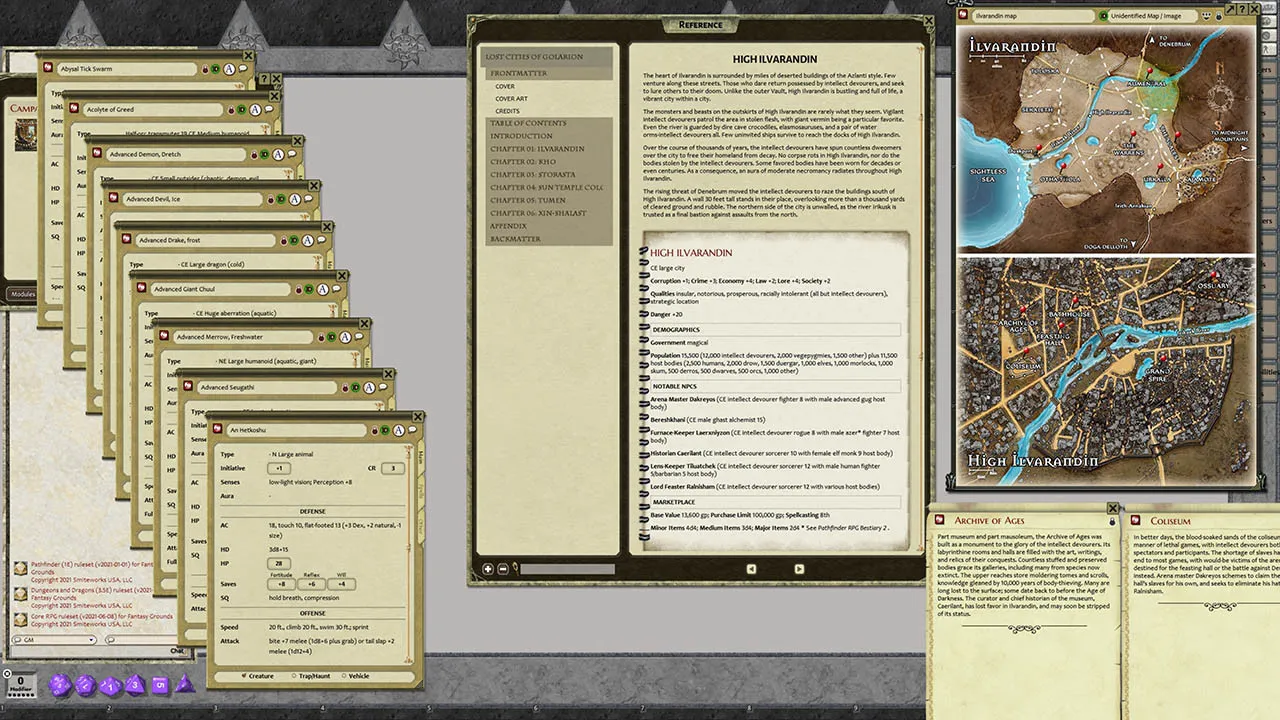 Fantasy Grounds - Pathfinder RPG - Campaign Setting: Lost Cities of Golarion Screenshot 2