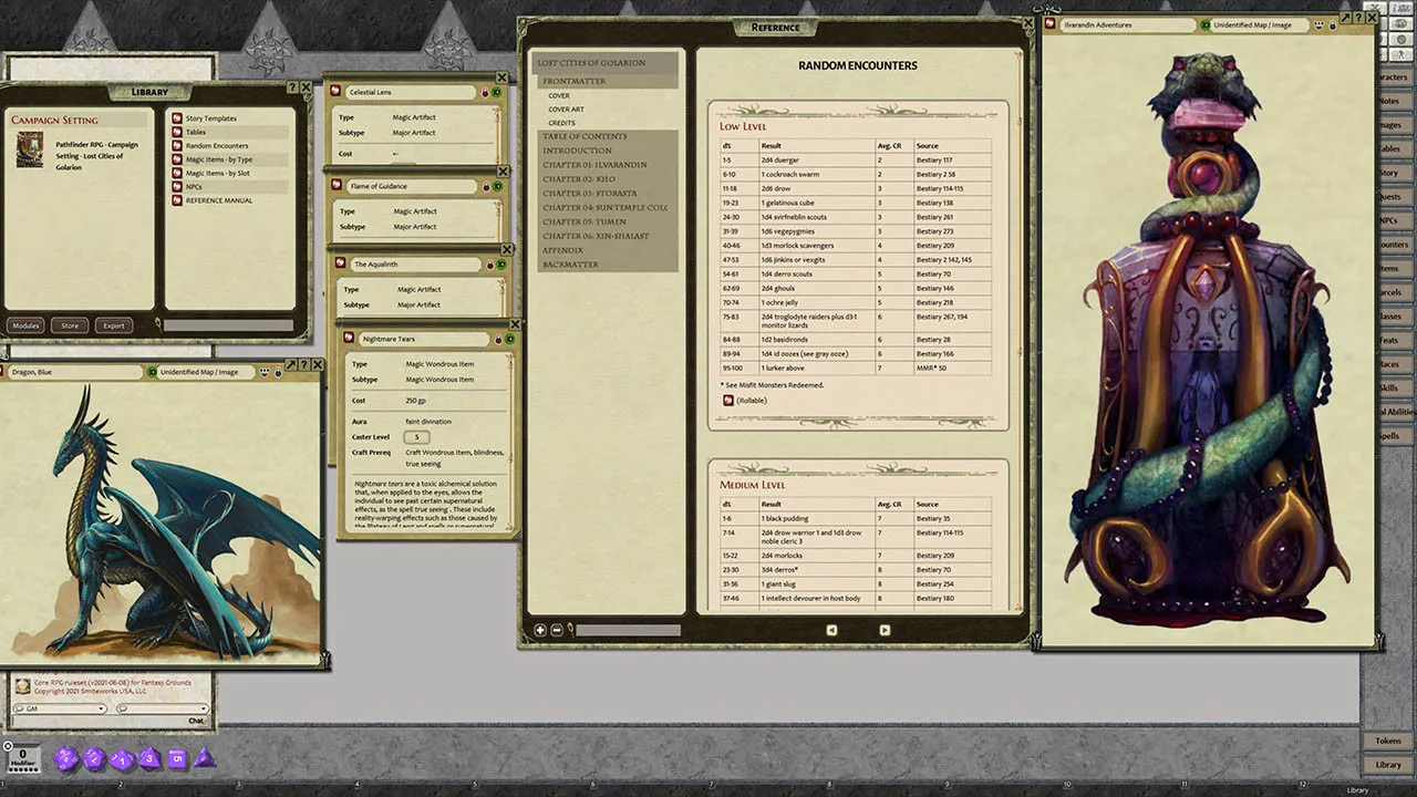Fantasy Grounds - Pathfinder RPG - Campaign Setting: Lost Cities of Golarion Screenshot 3