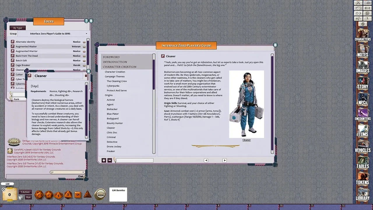 Fantasy Grounds - Interface Zero 3.0 Players Guide to 2095 Screenshot 3
