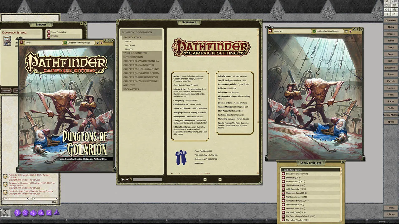 Fantasy Grounds - Pathfinder RPG - Campaign Setting: Dungeons of Golarion Screenshot 0