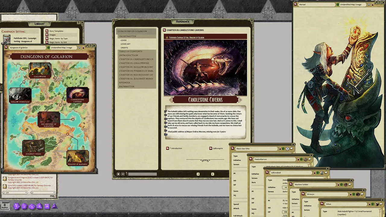 Fantasy Grounds - Pathfinder RPG - Campaign Setting: Dungeons of Golarion Screenshot 1
