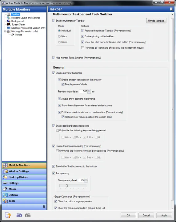 Actual Multiple Monitors Screenshot 1