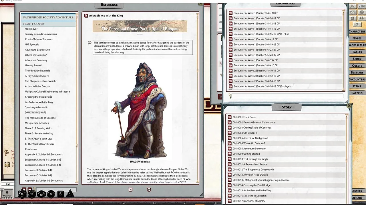 Fantasy Grounds - Pathfinder 2 RPG - Pathfinder Society Scenario #1-16: The Perennial Crown Part 1, Opal of Bhopan Screenshot 1