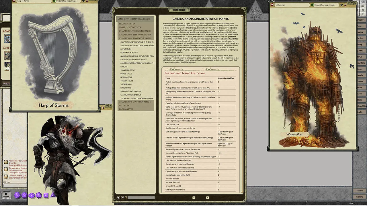 Fantasy Grounds - Pathfinder RPG - Campaign Setting: Lands of the Linnorm Kings Screenshot 3