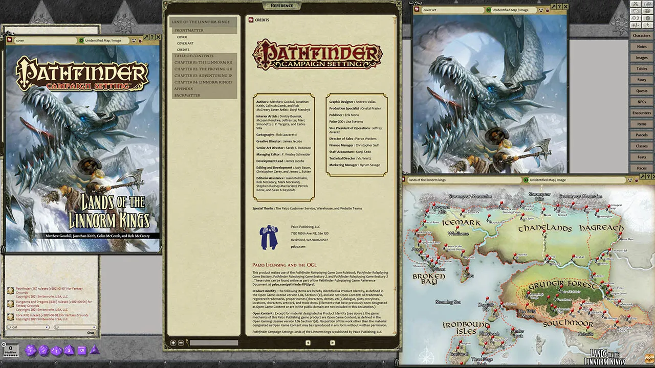 Fantasy Grounds - Pathfinder RPG - Campaign Setting: Lands of the Linnorm Kings Screenshot 0