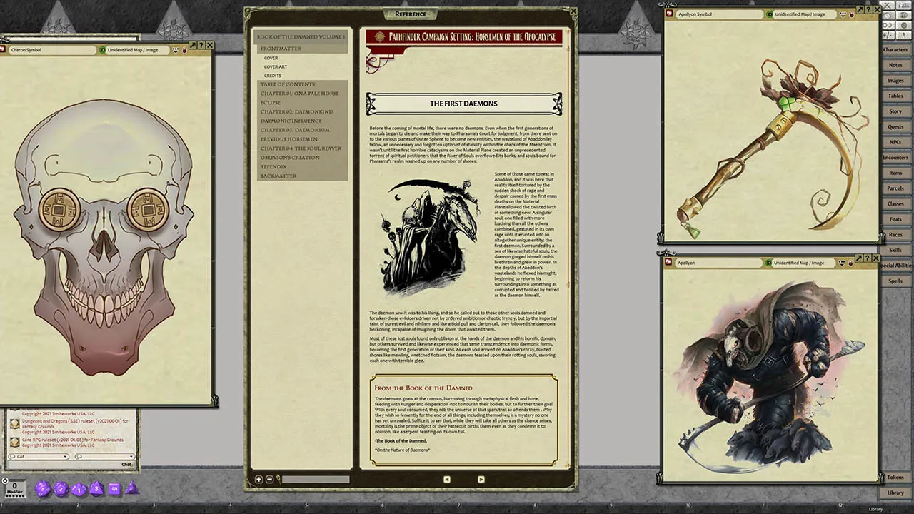 Fantasy Grounds - Pathfinder RPG - Campaign Setting: Book of the Damned - Volume 3: Horsemen of the Apocalypse Screenshot 1