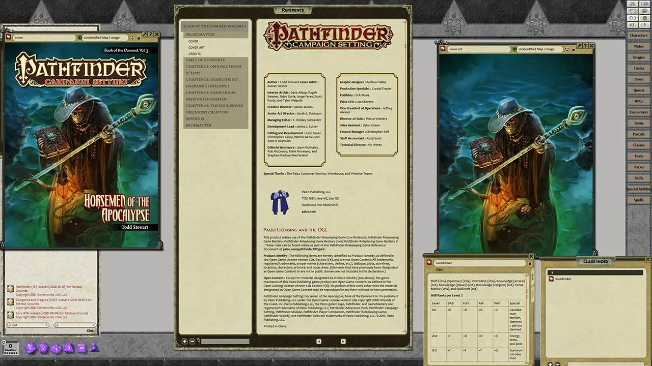 Fantasy Grounds - Pathfinder RPG - Campaign Setting: Book of the Damned - Volume 3: Horsemen of the Apocalypse Screenshot 0