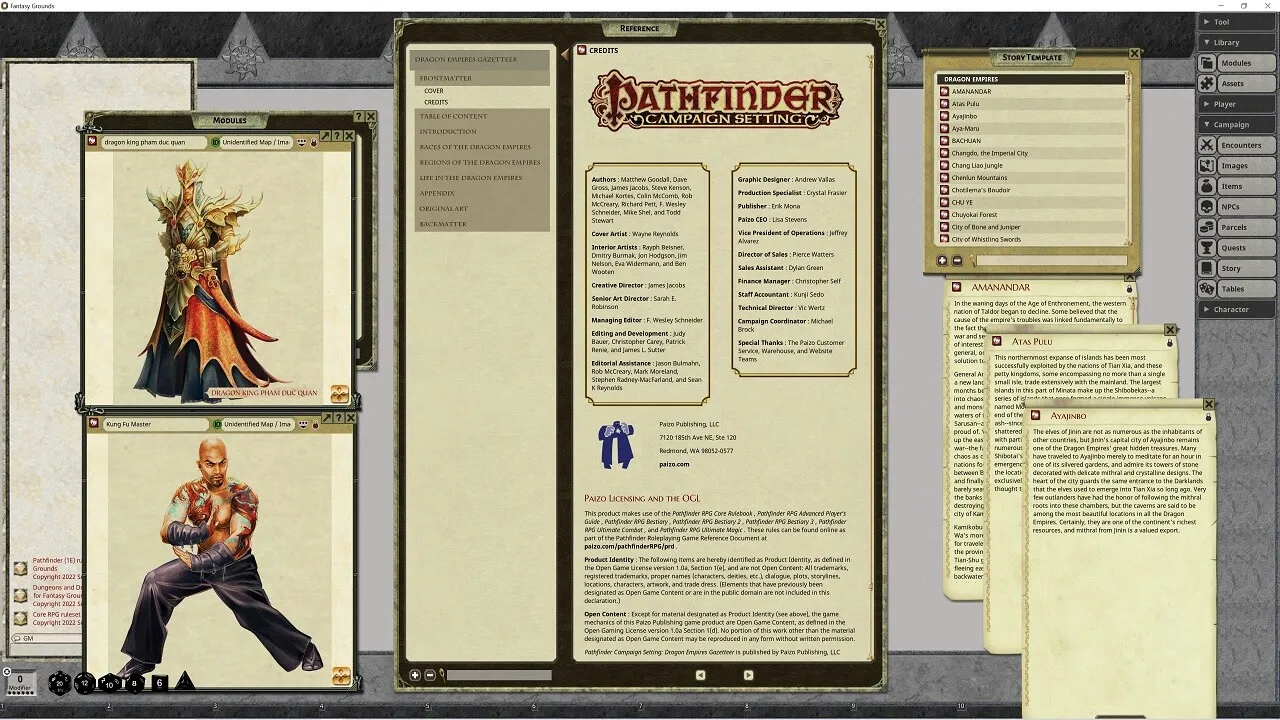 Fantasy Grounds - Pathfinder RPG - Campaign Setting: Dragon Empires Gazetteer Screenshot 3