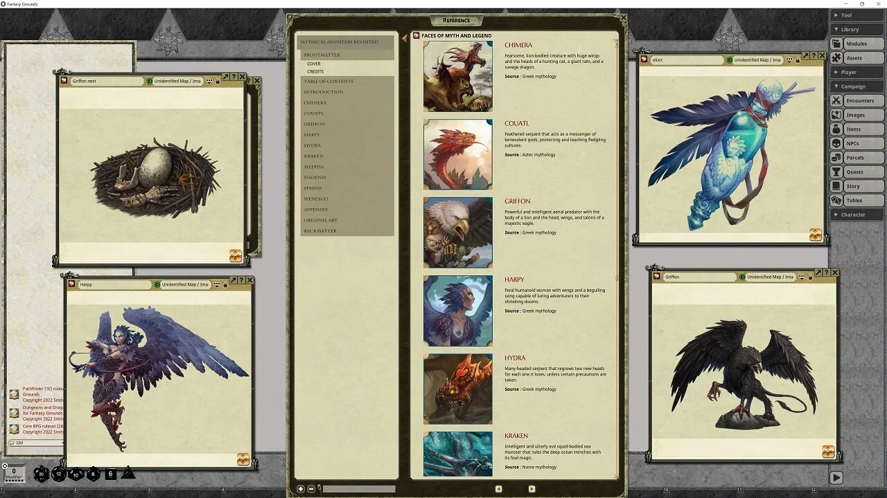 Fantasy Grounds - Pathfinder RPG - Campaign Setting: Mythical Monsters Revisited Screenshot 3