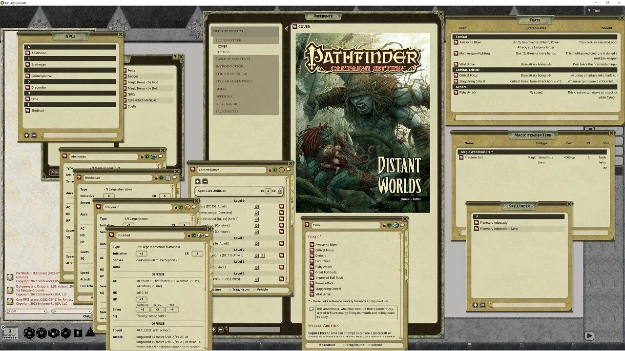 Fantasy Grounds - Pathfinder RPG - Campaign Setting: Distant Worlds Screenshot 4