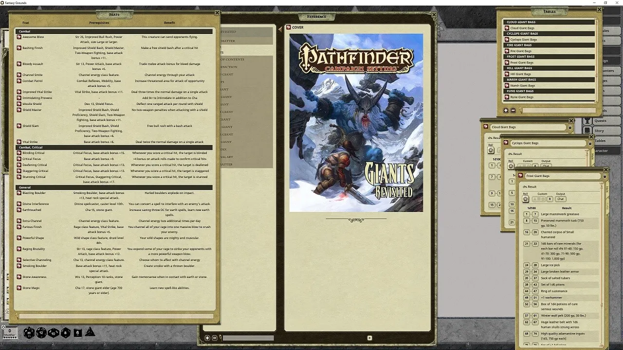Fantasy Grounds - Pathfinder RPG - Campaign Setting: Giants Revisited Screenshot 4