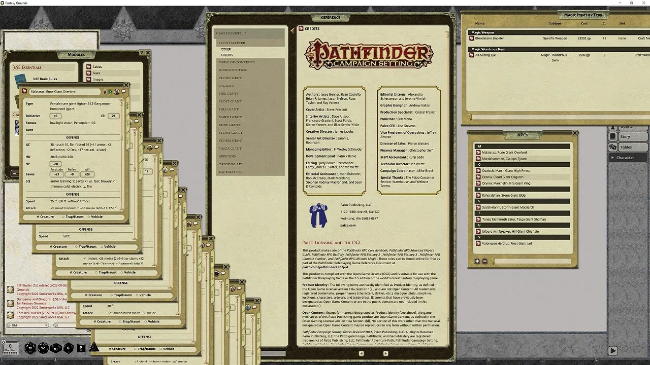 Fantasy Grounds - Pathfinder RPG - Campaign Setting: Giants Revisited Screenshot 3